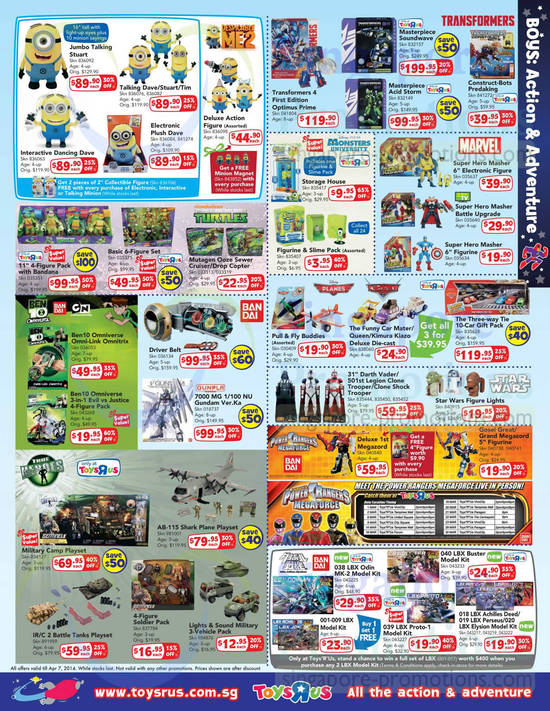 Boys Action n Adventure, Despicable Me 2 Toys, Turtles, Transformers, Star Wars, Power Rangers, True Heroes, Marvel, Monsters University