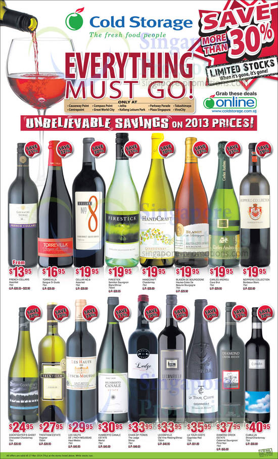 Cold Storage Wines 20 Mar 2014