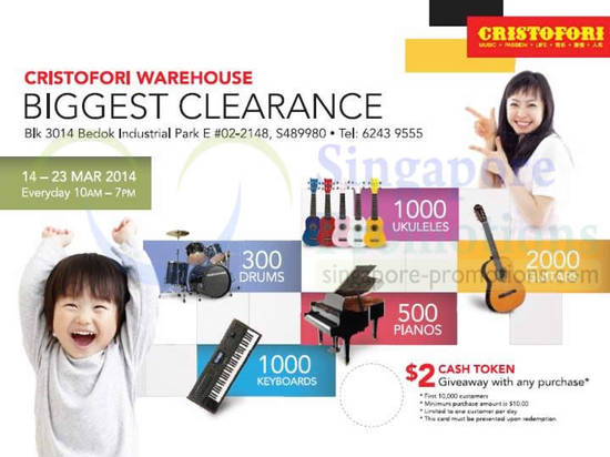 Cristofor Biggest Clearance 10 Mar 2014