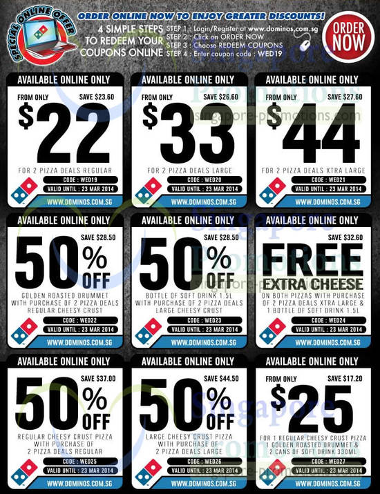 Dominos Pizza 4 Mar 2014