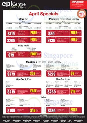 Featured image for (EXPIRED) EpiCentre Apple MacBook, iMac & iPad Offers 1 – 30 Apr 2014
