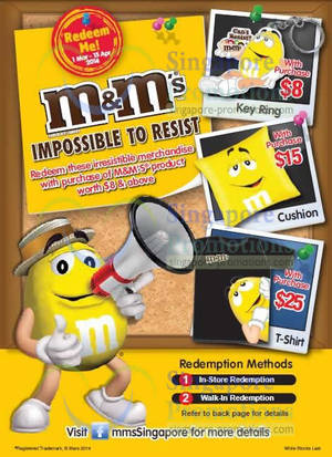 Featured image for (EXPIRED) M&M’s FREE Gift(s) With Minimum $8 Purchase 7 Mar – 15 Apr 2014