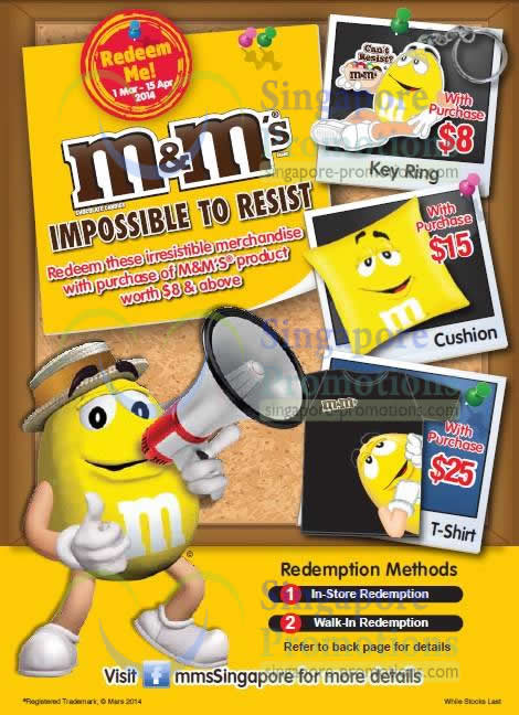 Featured image for M&M's FREE Gift(s) With Minimum $8 Purchase 7 Mar - 15 Apr 2014