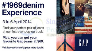 Featured image for (EXPIRED) Gap 1969 Denim Pop-Up Truck With $69 Jeans Offers @ 5 Locations 3 – 6 Apr 2014