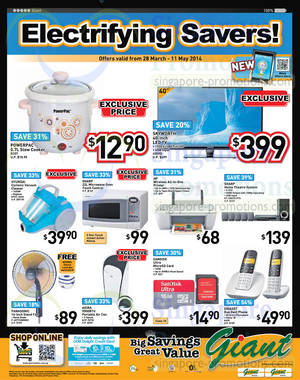 Featured image for (EXPIRED) Giant Electronics Offers 28 Mar – 11 May 2014