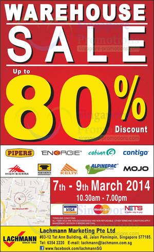 Featured image for (EXPIRED) Lachmann Marketing Warehouse SALE @ Tat Ann Building 7 – 9 Mar 2014