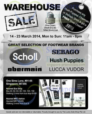 Featured image for (EXPIRED) Lucky Sole Shop Footwear Warehouse SALE 14 – 23 Mar 2014