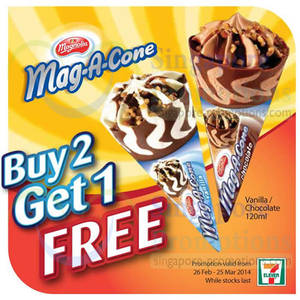 Featured image for Magnolia Ice Cream Buy 2 Get 1 FREE @ 7-Eleven 26 Feb – 25 Mar 2014