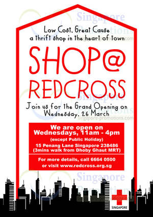 Featured image for (EXPIRED) Red Cross Shop Grand Opening @ Red Cross House 26 Mar 2014