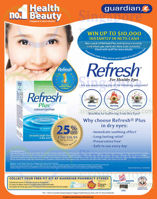 Refresh Plus Eye Drops 25 Percent Off » Guardian Health, Beauty
