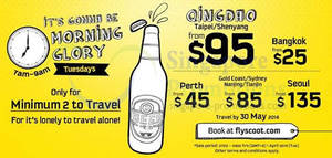 Featured image for (EXPIRED) Scoot Airlines From $25 Morning Glory One Day Promo 1 Apr 2014