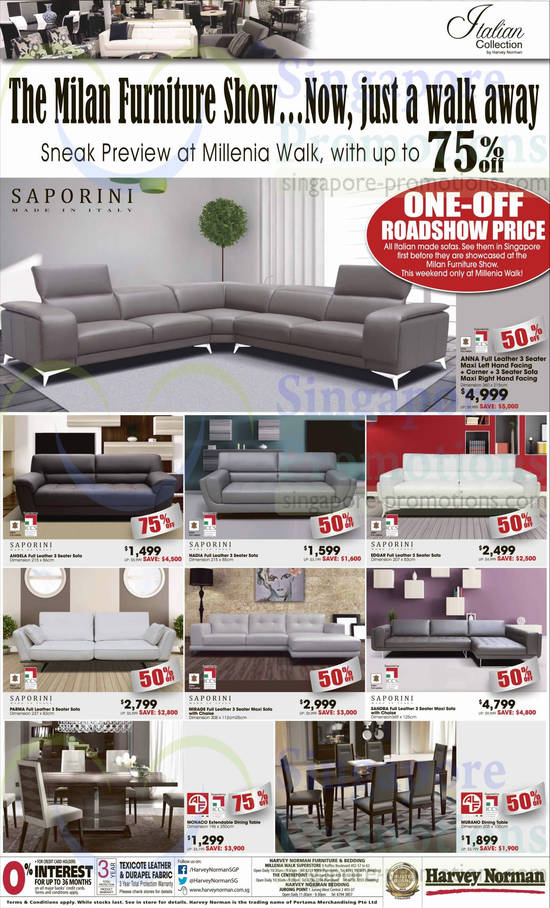 Sofa Sets, Dining Tables, Saporini, ALF