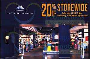 Featured image for (EXPIRED) The Planet Traveller 20% OFF Storewide SALE @ Marina Square 14 – 16 Mar 2014
