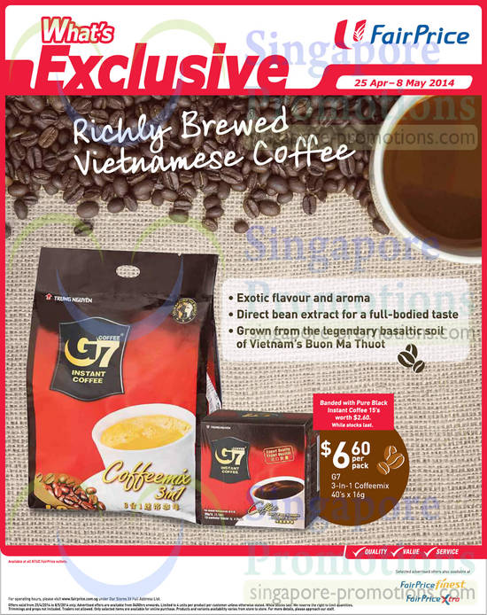 25 Apr G7 3 in 1 Coffeemix