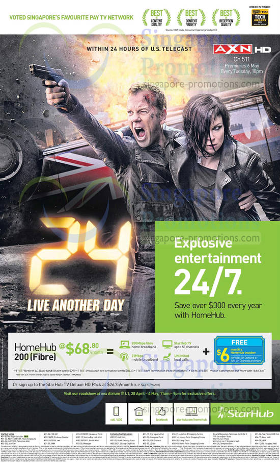 27 Apr Starhub Roadshow Nex, HomeHub 200Mbps 68.80