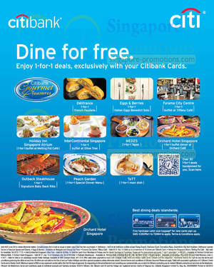 Featured image for Citibank 1 For 1 Buffet & Dining Deals 27 Apr – 8 Jun 2014