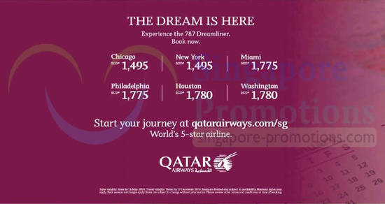 6 May Qatar 787 Dreamliner Flights