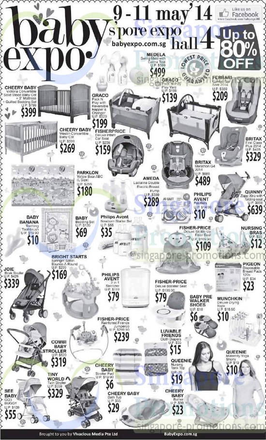 9 May Baby Cots, Car Seats, Strollers, Diapers, Graco, Ferrari, Cheery Baby, Ameda, Parklon, Brotax, Philips Avent, Fisher Price, Combi Baby