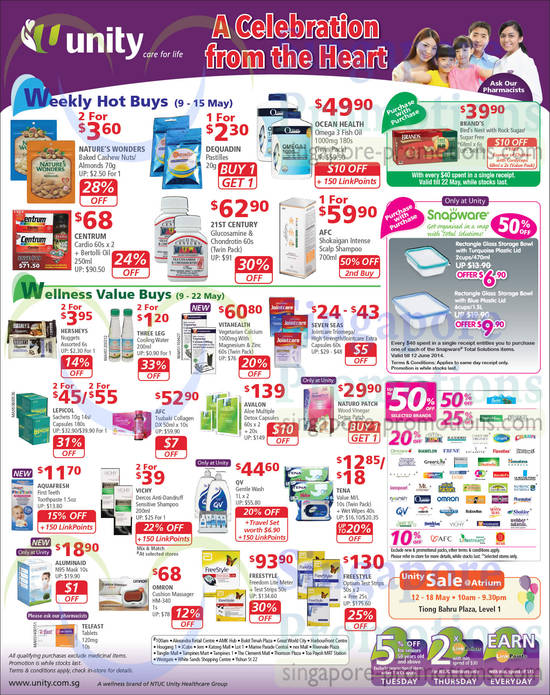 9 May Weekly Hot Buys, Wellness Value Buys, Atrium Sale