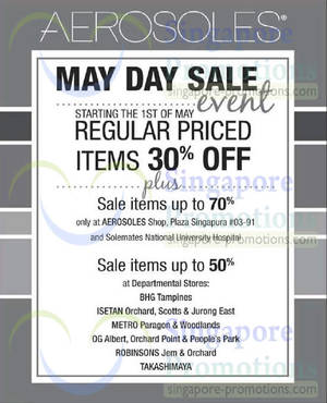 Featured image for Aerosoles 30% OFF Storewide May Day SALE From 1 May 2014