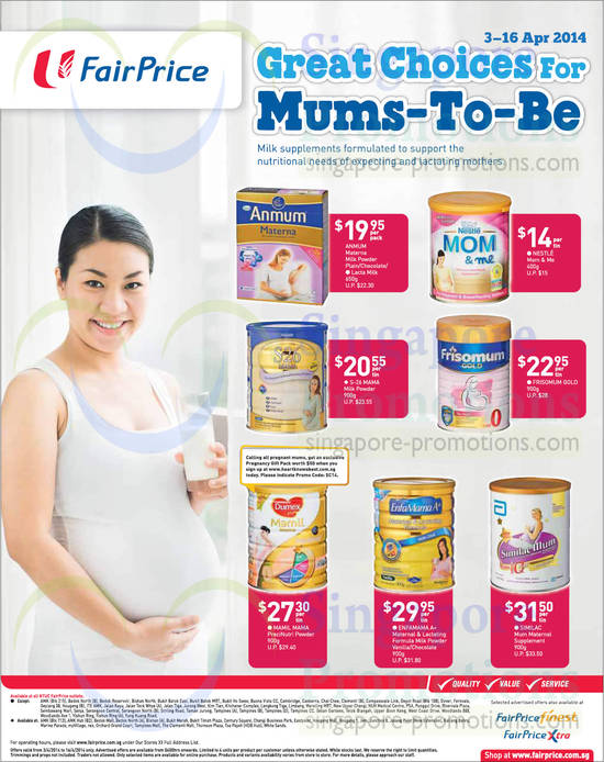 Anmum Milk Powders , Mom n Me, S26, Frisomum, Dumex, Enfamama, Similac Mum