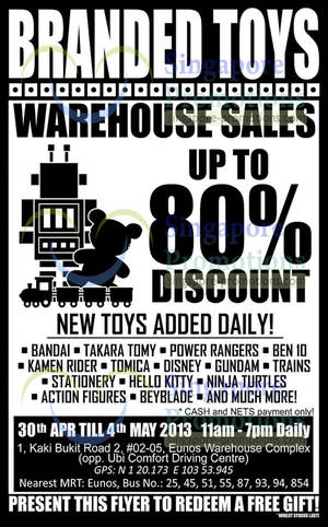 Featured image for (EXPIRED) Sheng Tai Toys Warehouse SALE Up To 80% Off 30 Apr – 4 May 2014