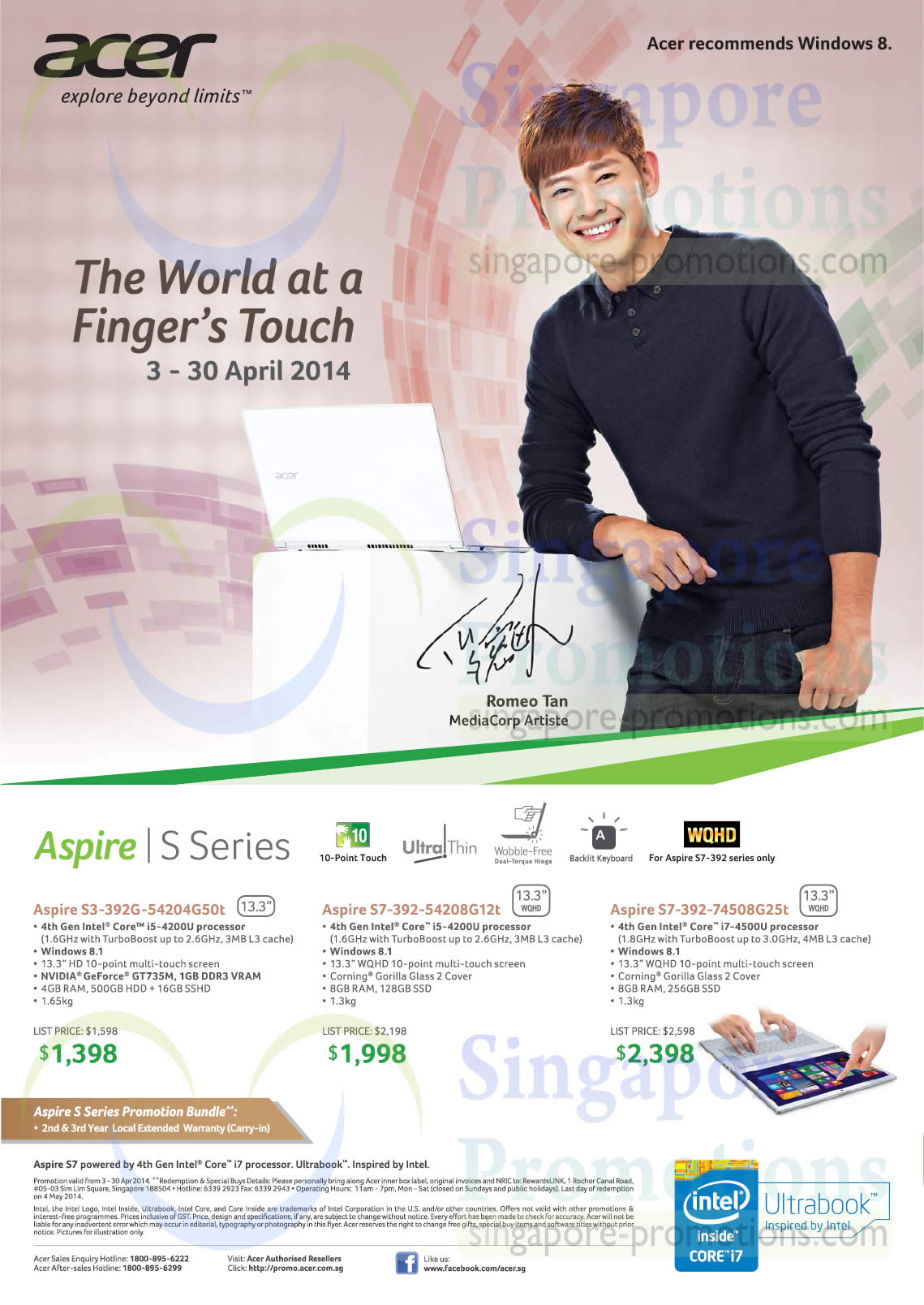 Featured image for Acer Notebooks, Desktop PCs, Tablets & Monitors Price List Offers 3 - 30 Apr 2014