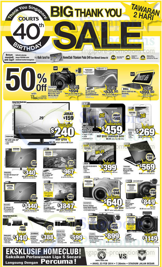 Digital Cameras, TVs, Notebooks, Tablets, Olympus, Samsung, Dell, Toshiba, Lenovo, Acer, Sony