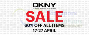 Featured image for DKNY 60% OFF Storewide SALE @ Isetan Orchard 17 – 27 Apr 2014