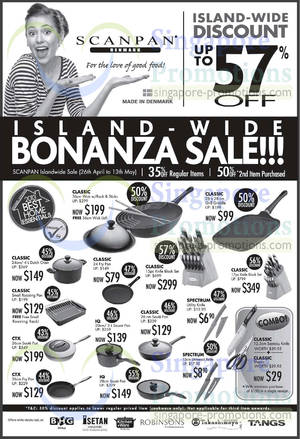 Featured image for (EXPIRED) Scanpan Kitchenware Up To 57% OFF Islandwide Promo 26 Apr – 13 May 2014