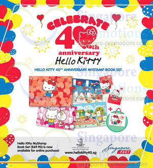 Featured image for Hello Kitty NEW 40th Anniversary MyStamp Book Set 16 Apr 2014