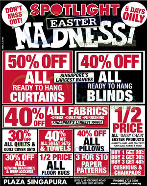 Featured image for (EXPIRED) Spotlight Easter Madness Promo Offers 18 – 22 Apr 2014