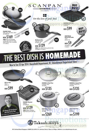 Featured image for (EXPIRED) Takashimaya Scanpan Denmark Cookware Offers 11 – 22 Apr 2014