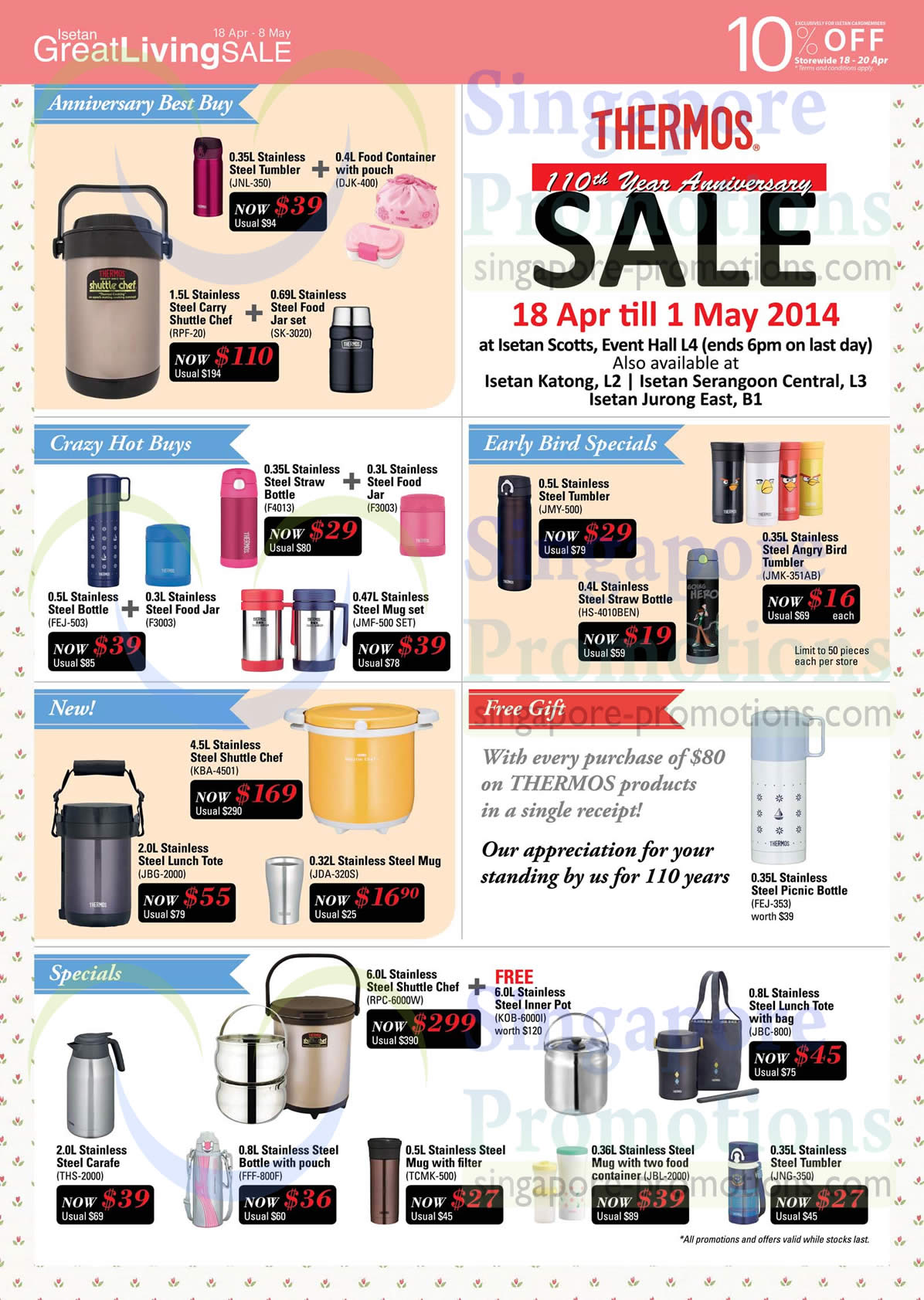 Featured image for Isetan Great Living SALE Thermos, WMF & More Offers 18 Apr - 8 May 2014