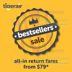 Featured image for (EXPIRED) TigerAir From $79 All-In Return Best Sellers Air Fares SALE 7 – 13 Apr 2014