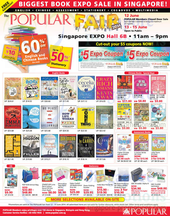 12 Jun 60 Percent Off English, Chinese Books, Up To 50 Percent Off Stationery, 10 Dollar Discount Coupon