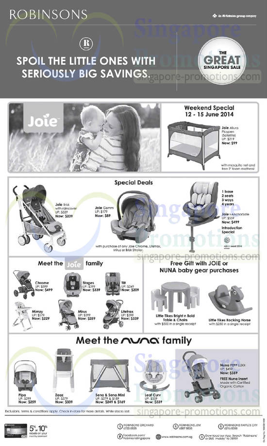 12 Jun Joie, Nuna Playpen, Strollers, Car Seat, Free Gifts