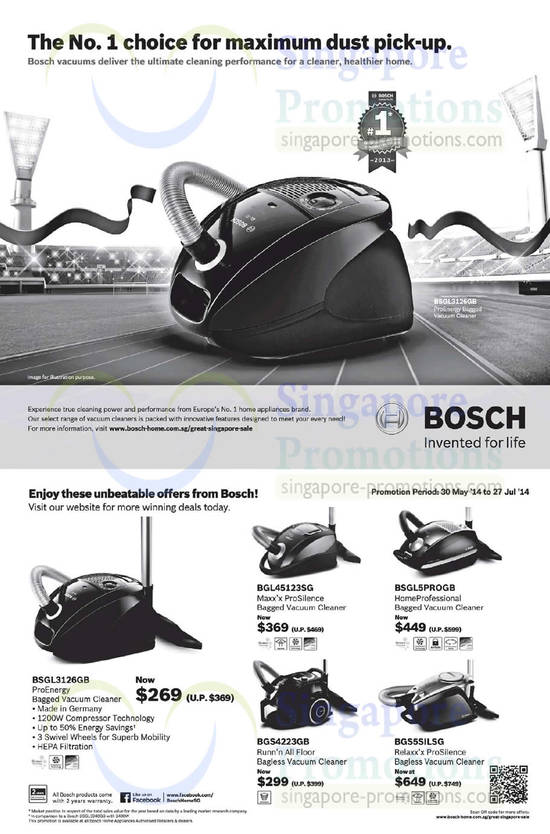 14 Jun Bosch Vacuum Cleaners ProEnergy, Maxx ProSilence, HomeProfessional, Relaxx