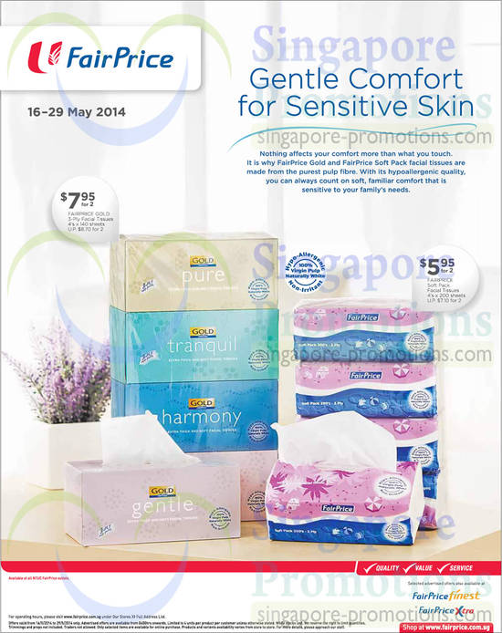 16 May Fairprice, Gold Pure Facial Tissues