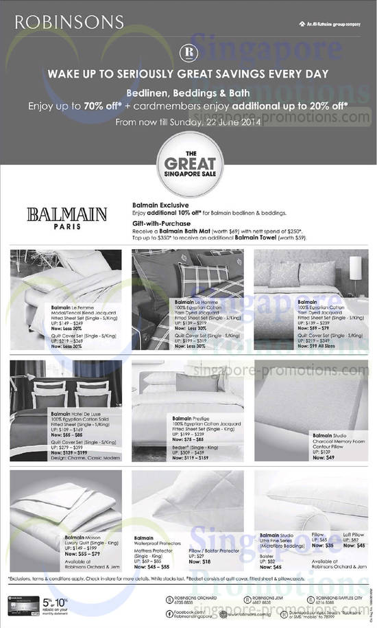 20 Jun Balmain Paris Bedsheet Sets Le Femme, Le Homme, Prestige, Hotel De Luxe, Studio