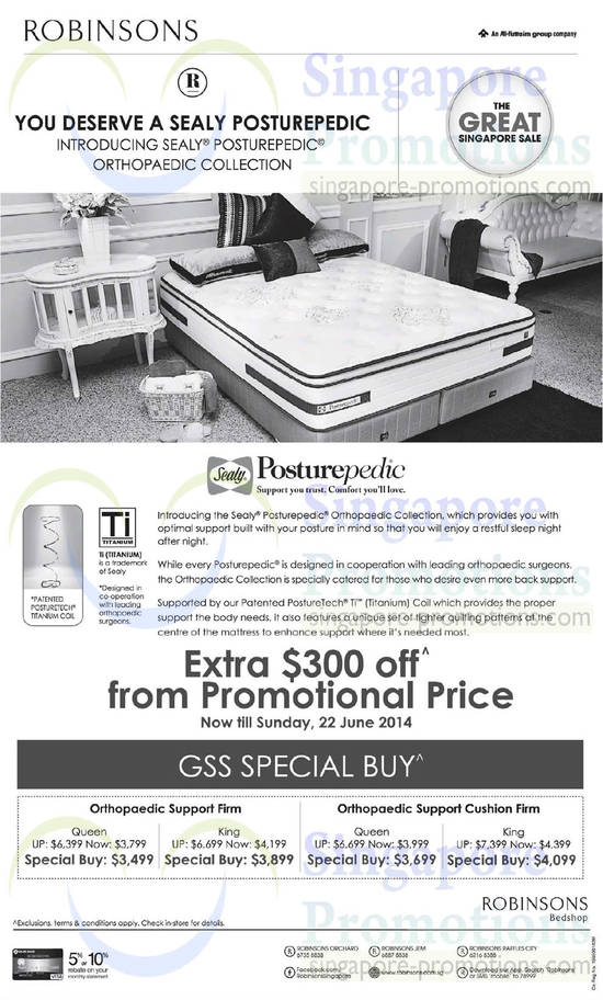 20 Jun Sealy Posturepedic Orthopaedic Support, Cushion Firm Mattresses