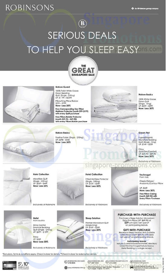 23 May Quilts, Mattress Protectors, Pillows, Hotel Collection, Nature Basics, Nature Guard