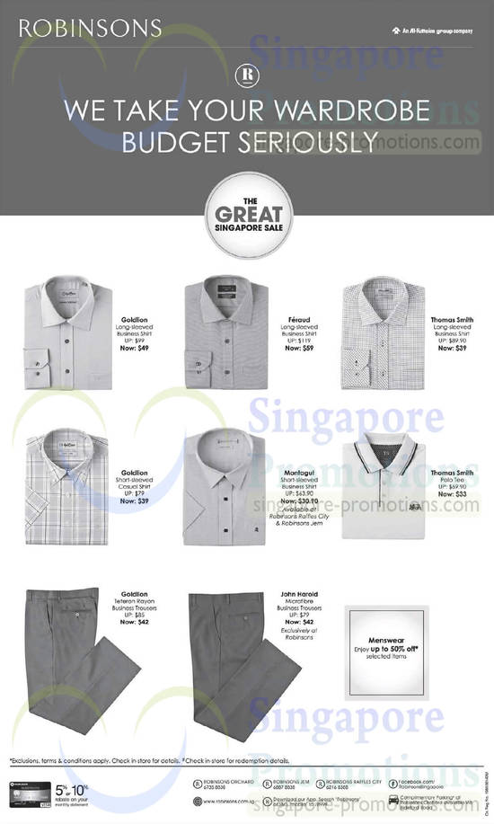 23 May Shirts, Goldlion, Feraud, Thomas Smith, Montagul, John Harold