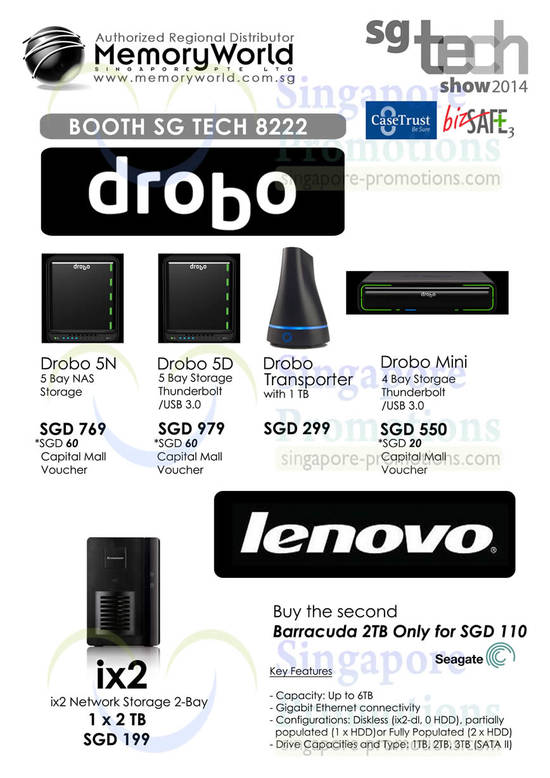 28 May Memory World Drobo NAS 5N 5D Transporter Mini, Lenovo ix2