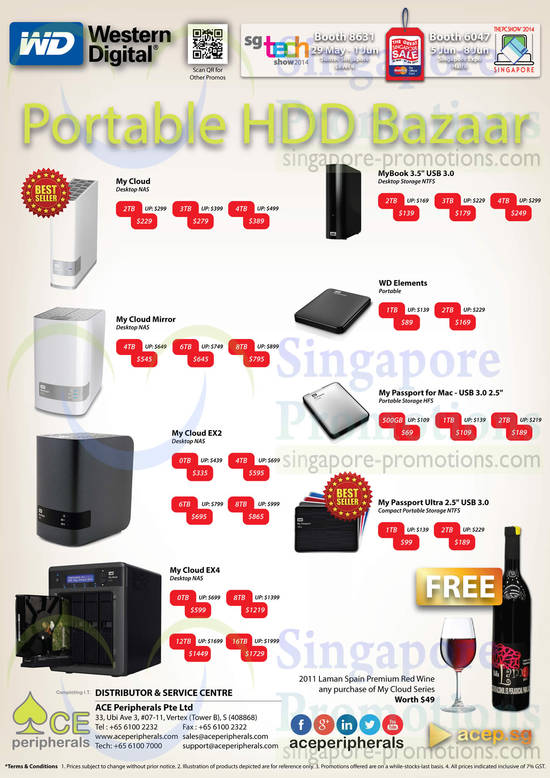 29 May ACE Peripherals Western Digital Portable HDDs My Cloud, MyBook, My Cloud Mirror, WD Elements, My Cloud EX2, EX4, My Passport, Ultra 2.5