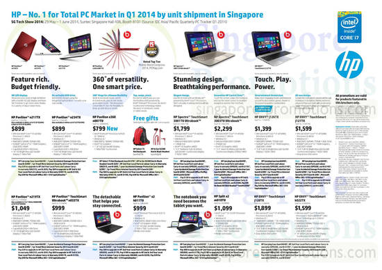 29 May HP Notebooks Pavilion n217TX, n234TX, x360 n007TU, Spectre Touchsmart 3001TU, 3003TU, Envy J126TX, J127TX