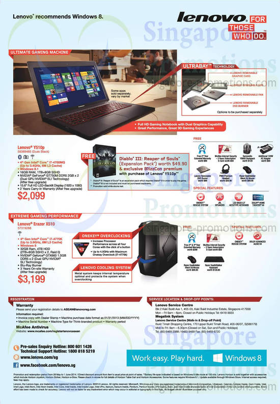 29 May Lenovo Notebook, Desktop PC, Y510p, Erazer X510