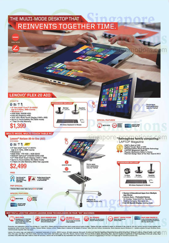 29 May Lenovo Table PCs Flex 20, Horizon