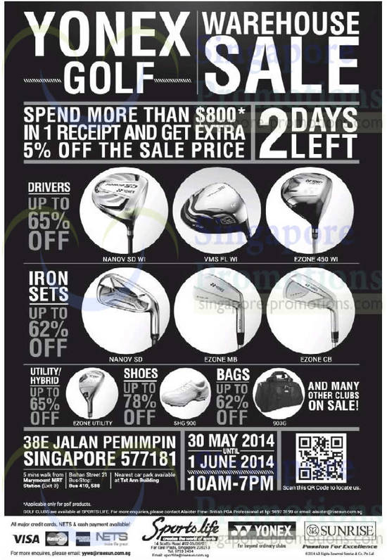 31 May Discounts on Drivers, Iron Sets, Utility, Shoes, Bags