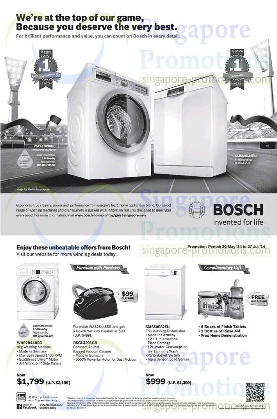 31 May Washers, Vacuum Cleaner WAS28448SG, BSGL3205Gb, SMS50E82EU